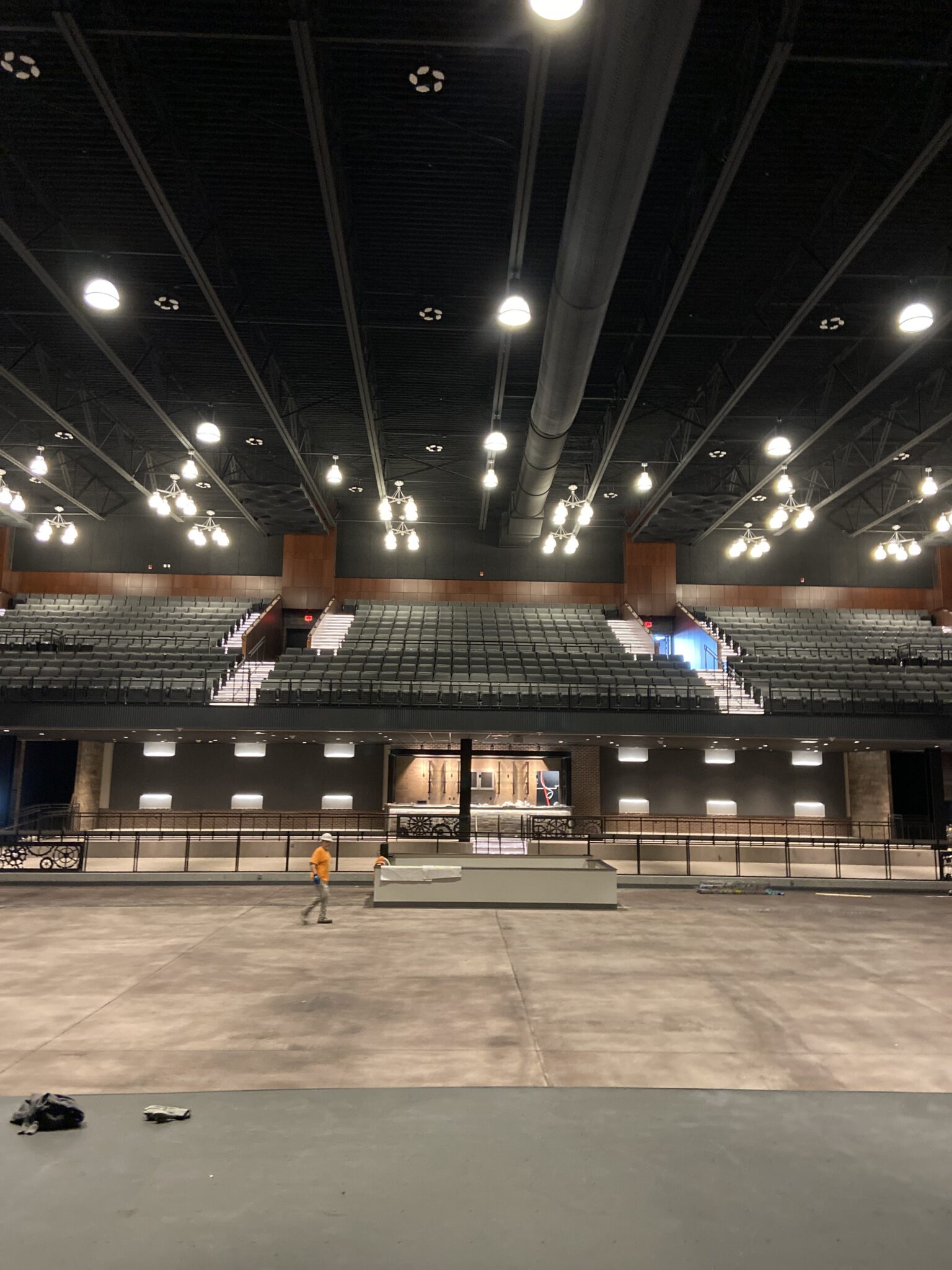 Large venue commercial lighting installation by St. Louis electrician