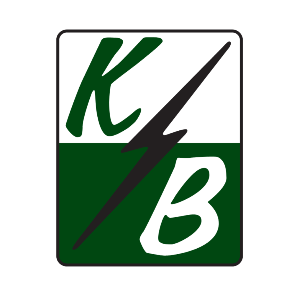 Kay-Bee Electric St. Louis Logo with lightning bolt.